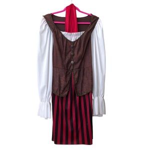 👀 Long Sleeve Renaissance Dress w/Red Scarf